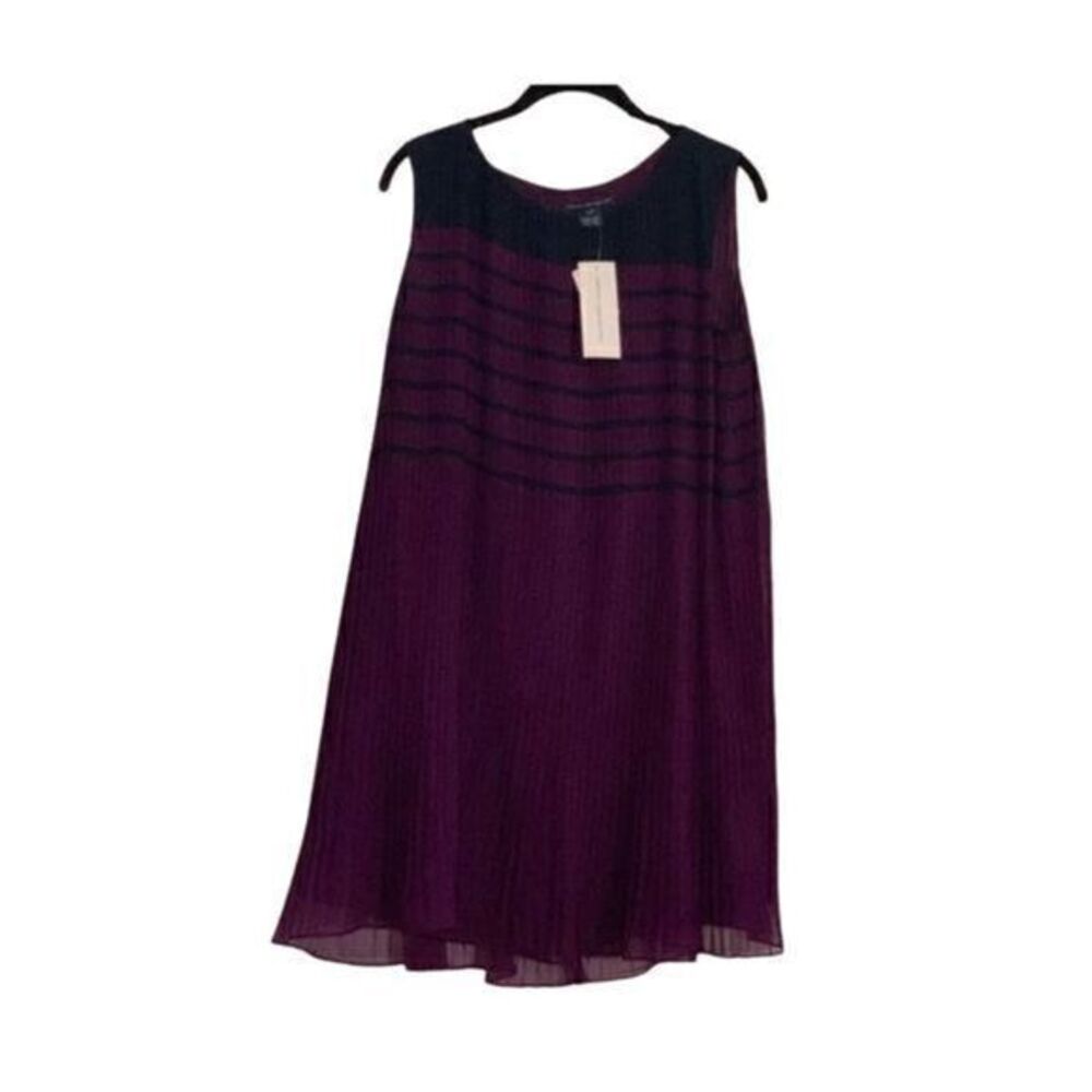 FRENCH CONNECTION NWT Purple Sleeveless Striped Mini Dress US 8